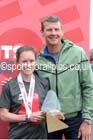 Alyson Dixon (Sunderland Strollers) winner with Steve Cram Sunderand City Half Marathon. Photo: David T. Hewitson/Sports for All Pics